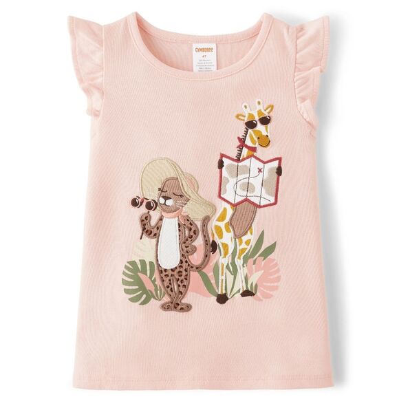 Gymboree Girls Safari Zoo 6 Piece Shirts Skort Shorts & Pajama Outfit Set Size 8 - Picture 5 of 8